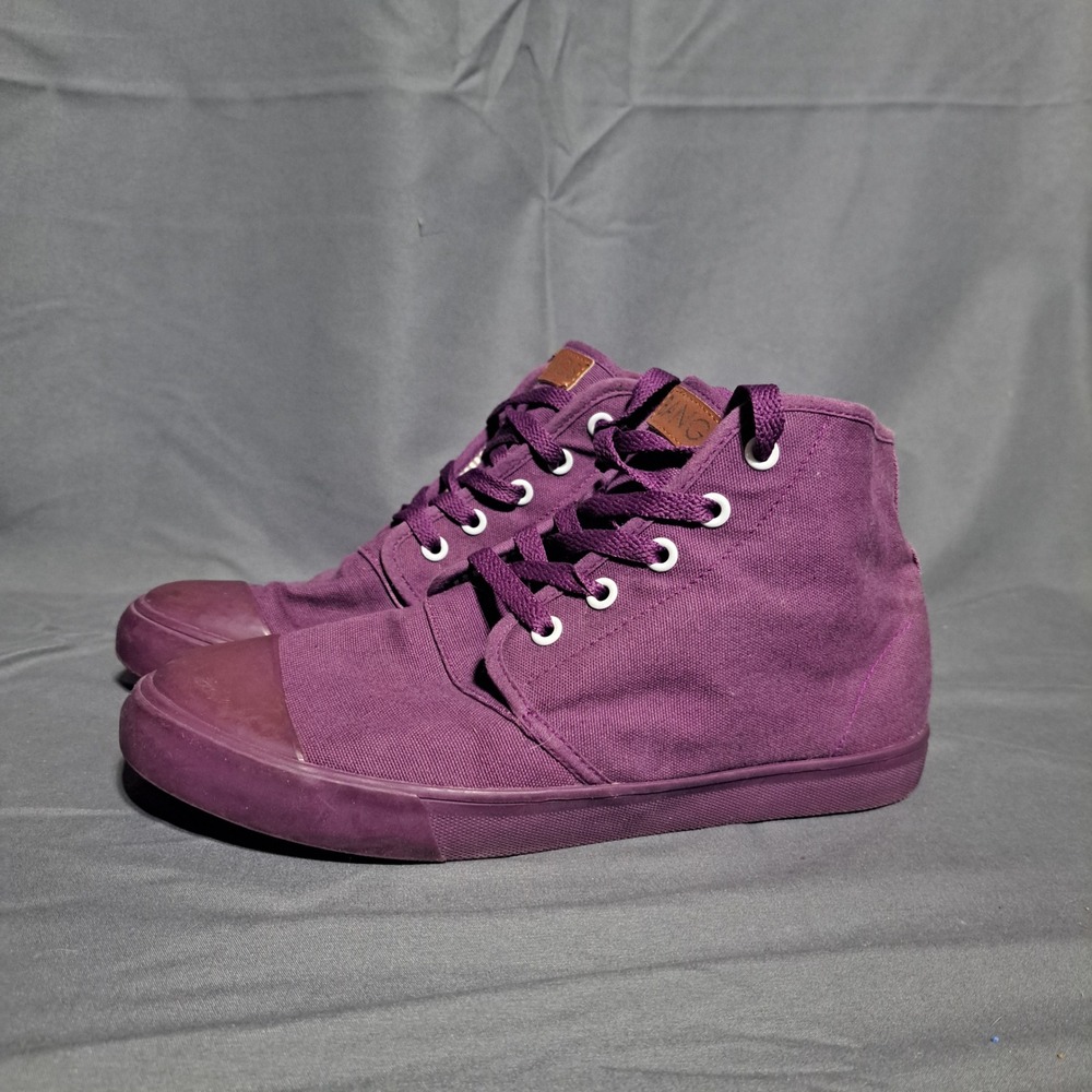 BANGS High Top Canvas Sneakers Purple Women's 8 Men's‎ 6.5 Casual India